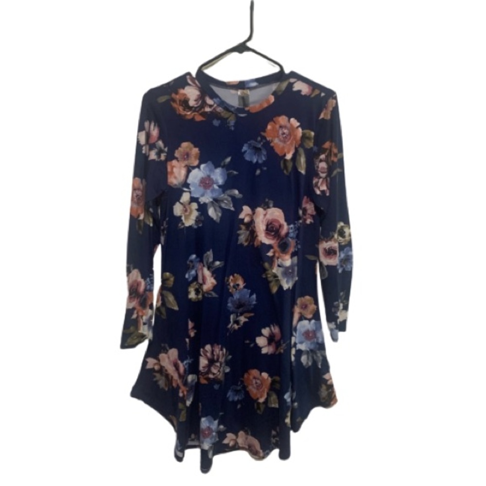 LARA Fashion Floral Long Sleeve Dress Women’s Size Medium